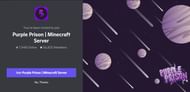 Purple Prison is a highly popular Minecraft server (Image via Discord)